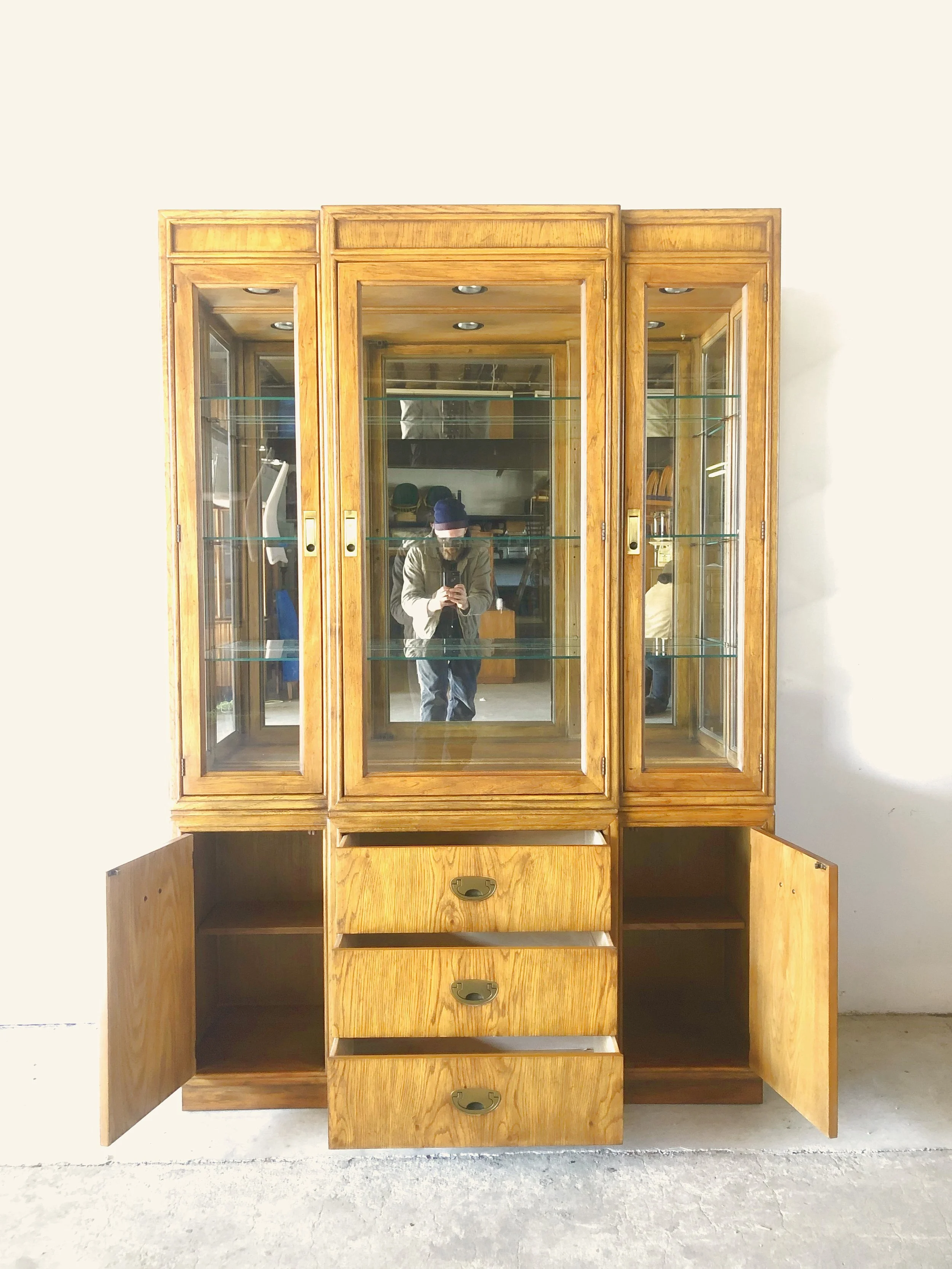 Vintage 1980s Drexel Heritage China Cabinet — APV Modern